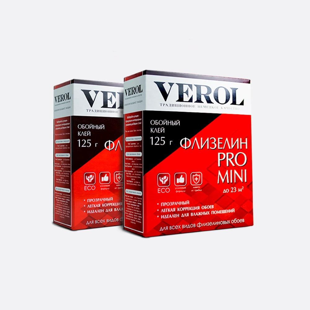 Клей обойный Verol флизелиновый MINI усиленный 2 уп. по 125г 144/2 ...