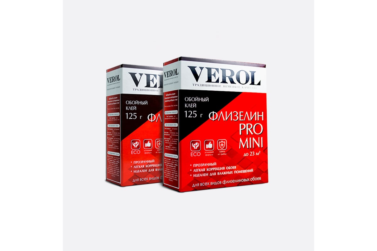 Клей обойный Verol флизелиновый MINI усиленный 2 уп. по 125г 144/2 ...