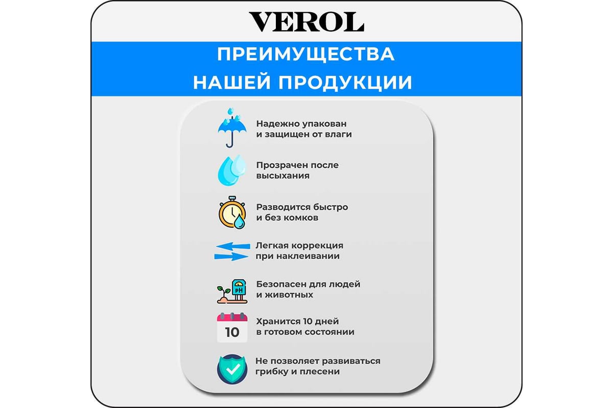 Клей обойный Verol флизелиновый MINI усиленный 2 уп. по 125г 144/2 ...