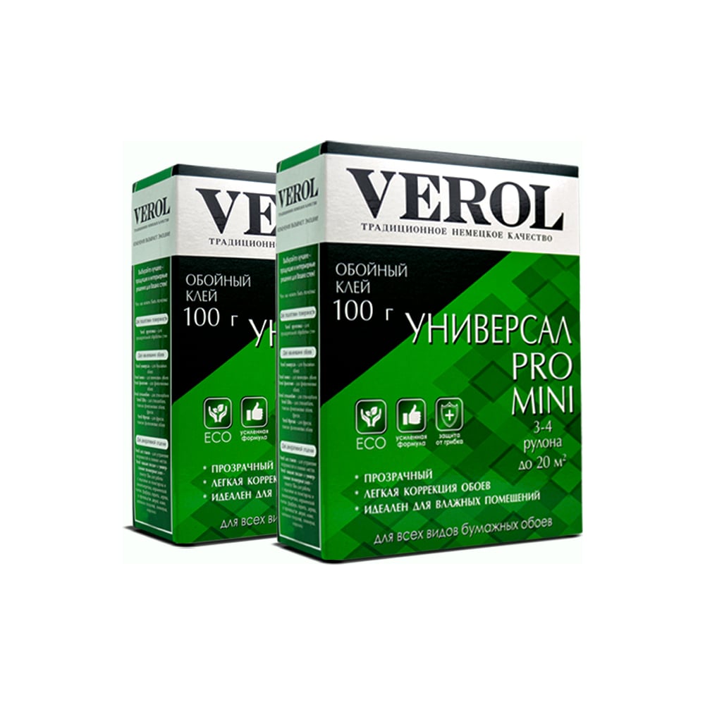 Клей обойный Verol универсальный MINI усиленный 2 уп. 100г 168/2 ...