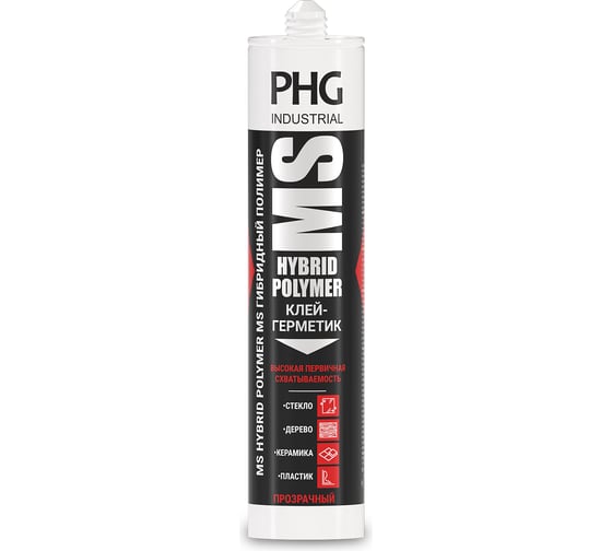Клей герметик PHG Industrial MS STRONG FIX прозрачный 300 мл 448760