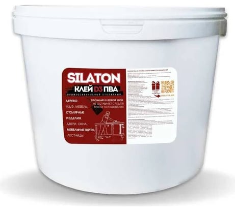Клей ПВА SILATON Профессиональный столярный D3, водостойкий, 30 кг PVAD3/30