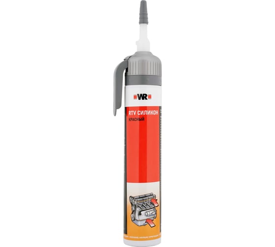 Герметик силиконовый высокотемпературный Wurth, с автоподачей, красный, 200 мл RTV WR 1893354200092 1