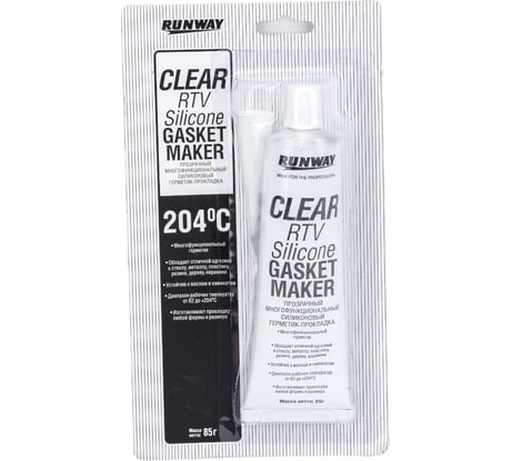 Силиконовый герметик RUNWAY прозрачный 85г RW8502