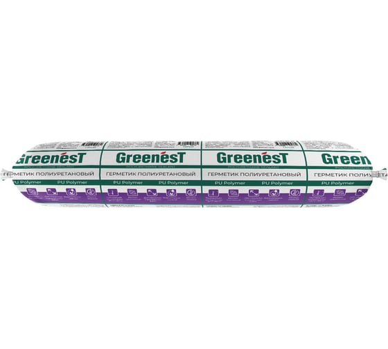 Герметик гибридный полиуретановый GreenesT PU Polymer, серый, 7030, 600 мл 600207030