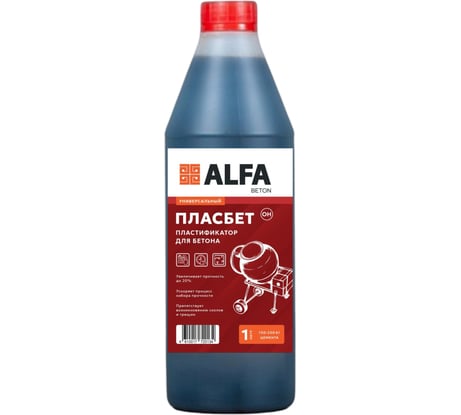 Пластификатор повышающий прочность бетона AlfaBet Пласбетон 1 л 20134