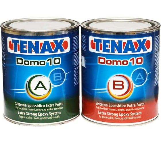 Эпоксидный клей Tenax Domo-10 черный, 1 л, 2 шт. 039210116 1