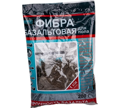 Базальтовая фибра CEMMIX Fibra R, пакет 200 г. 82553543