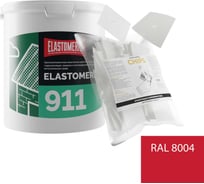 Ремкомплект для гидроизоляции и ремонта кровли Elastomeric Systems Elastomeric 911 (3кг.) терракотовый и Chips 50шт 911_8004_3kg_kvadrat_7х7