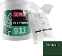Ремкомплект для гидроизоляции и ремонта кровли Elastomeric Systems Elastomeric 911 (3кг.) зеленый мох и Chips 50шт 911_6005_3kg_kvadrat_7х7
