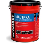 Гидроизоляционная мастика ECOMAST 21,5 л, металлическая упаковка 24631