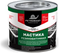 Резинобитумная мастика PETROMAST 2 л, металл 24607 10302