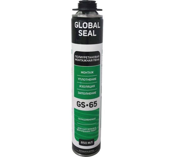 Монтажная профессиональная пена GlobalSeal GS-65 850 мл 3651919