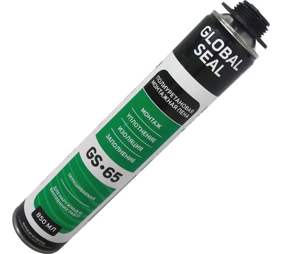 Монтажная профессиональная пена GlobalSeal GS-65 850 мл 3651919