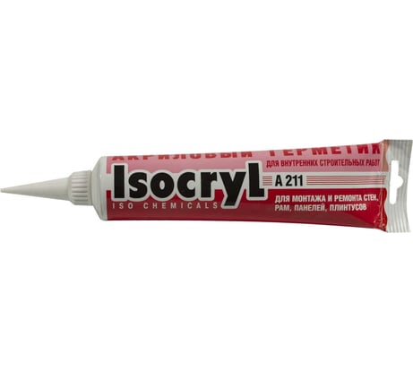 Акриловый герметик ISOCRYL A211, белый, 115 мл 2110108