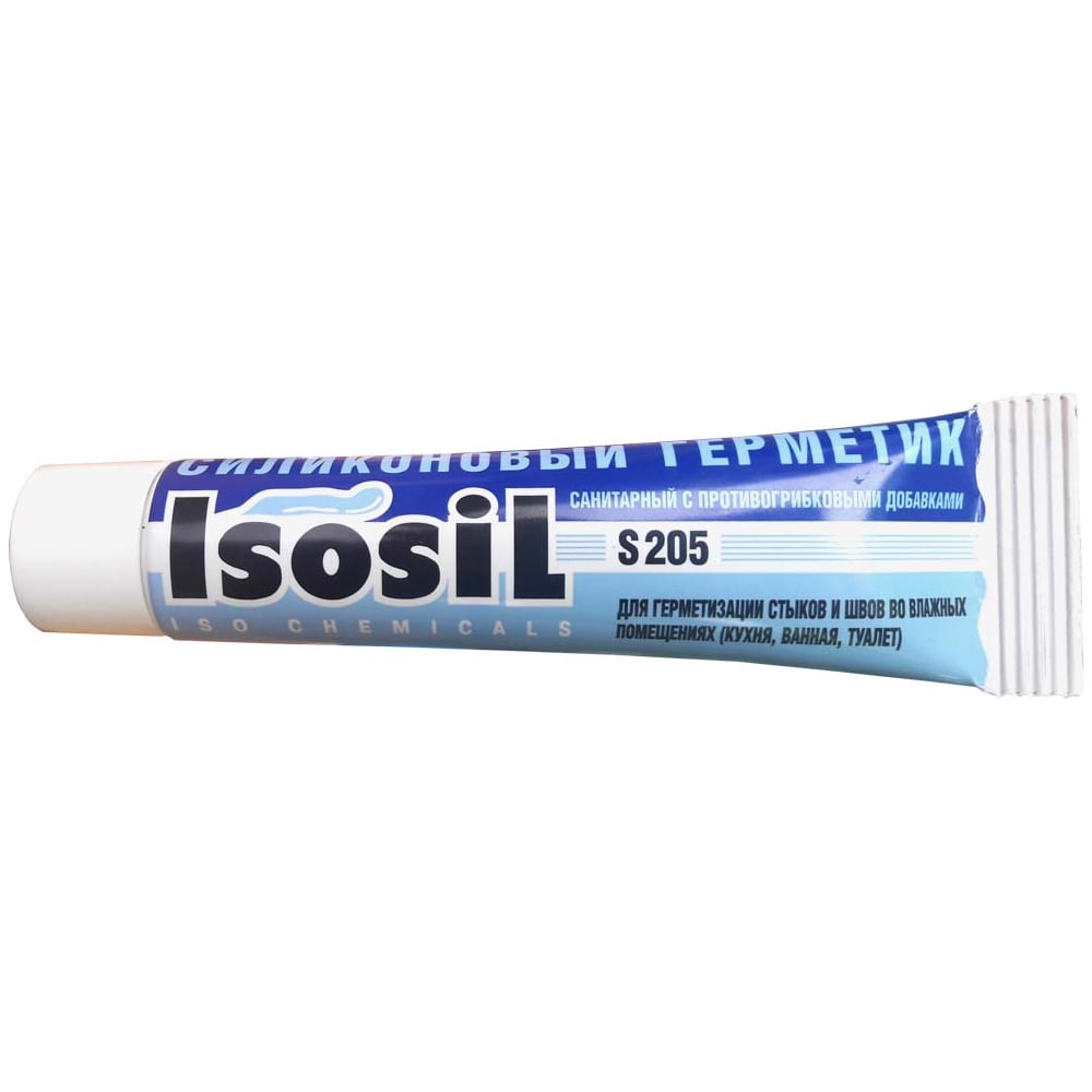 Силиконовый санитарный герметик для ванной и кухни ISOSIL S205, белый .