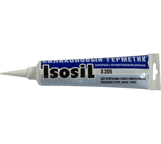 Силиконовый санитарный герметик ISOSIL S205 прозрачный, 115 мл, 2050008