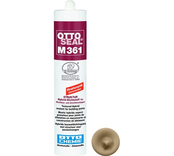 Фасадный структурированный клей-герметик OTTO-CHEMIE песчано-бежевый, 310 мл otto/m361/c3180 1