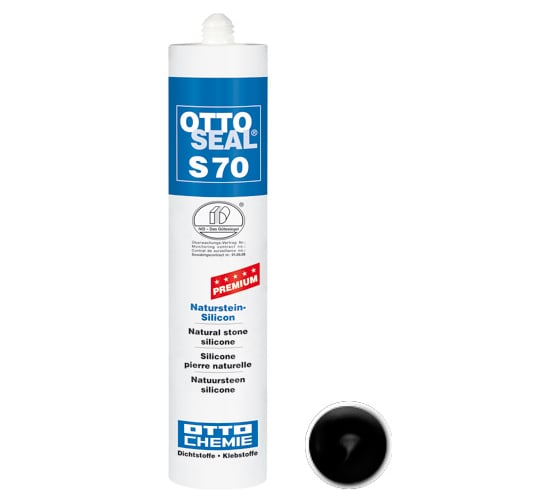 Силиконовый герметик OTTO-CHEMIE матовый черный, 310 мл S70/6114