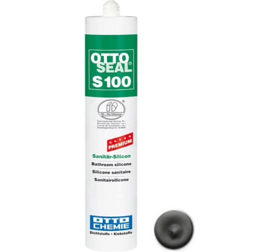 Профессиональный силиконовый герметик OTTO-CHEMIE антрацит, 300 мл OS100/C67