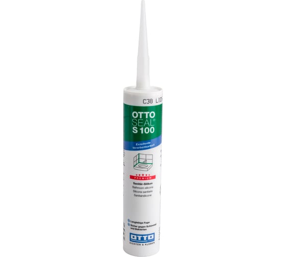 Профессиональный силиконовый герметик OTTO-CHEMIE светло-серый, 300 мл S100/C38 1