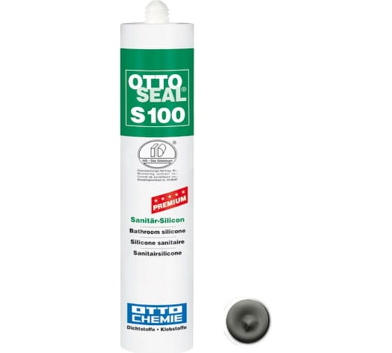 Профессиональный силиконовый герметик OTTO-CHEMIE S100/С1168 светлый графит, 300 мл OS100/C1168 1