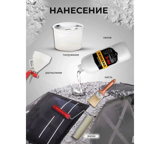 Быстрая смывка старой краски с металла GREDORS PR-E, 1 кг/ Очиститель краски 103140