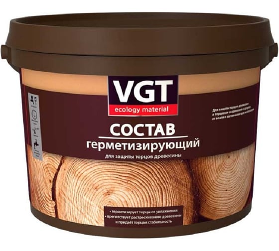 Герметизирующий состав для защиты торцов древесины VGT 10 кг 11605397
