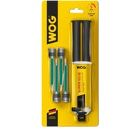 Клей металлонаполненный двухкомпонентный в шприце WOG 12,5/12,5 гр WGC0746