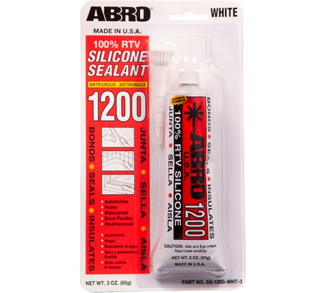 Силиконовый герметик ABRO 85г белый SS-1200-WHT-3