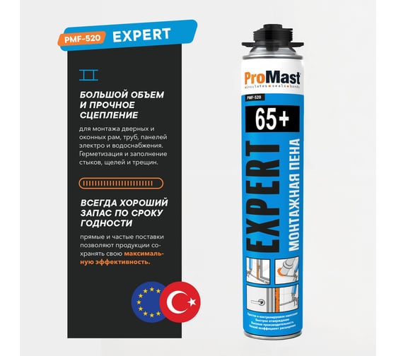 Профессиональная монтажная пена под пистолет Expert ProMast PMF520R00W