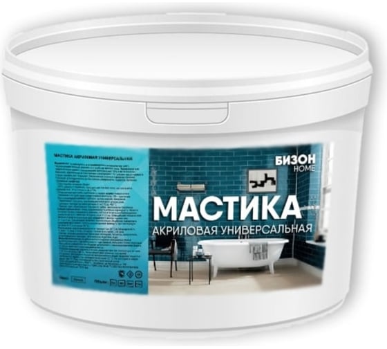 Универсальная акриловая мастика Бизон 15 кг 904315 1