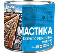 Битумно-резиновая мастика Бизон МБРх-90, 2 л 901302