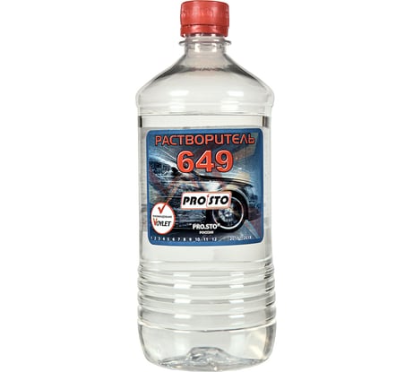 Растворитель PRO.STO 649, 1 л ТУ 2319-001-17517581-2013 003-00006