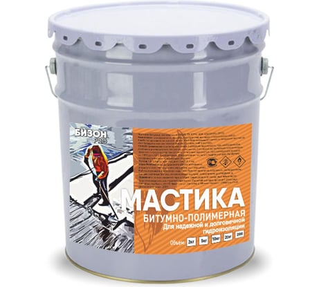 Битумно-полимерная мастика Бизон 5 л 901405