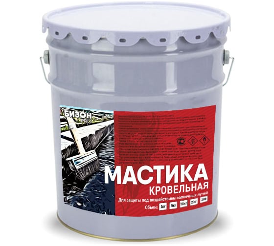 Кровельная мастика Бизон 5 л 901205 1