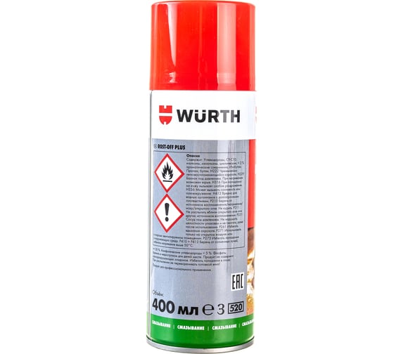 Спрей растворитель ржавчины Wurth ROST-OFF-PLUS-400МЛ 0890200004053 12 1890200004092 1