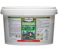 Герметик акриловый паропроницаемый Ecolux наружный белый 3,0 кг 4607133683993