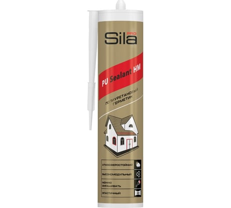 Полиуретановый герметик Sila PRO PU Sealant HM WHITE высокомод., белый RAL 9010, 280 мл SLPUSW280