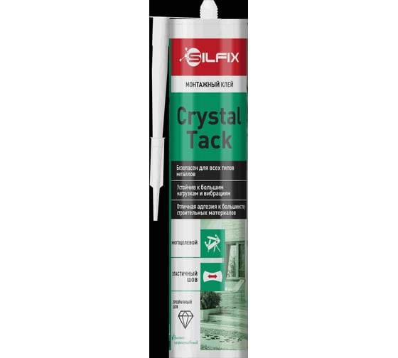 Монтажный клей Sila SilFix Crystal Tack прозрачный, 280 мл SCTT280 1