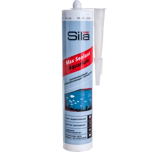 Силиконовый аквариумный герметик Sila PRO Max Sealant, AQ черный, 280 мл AQ2802