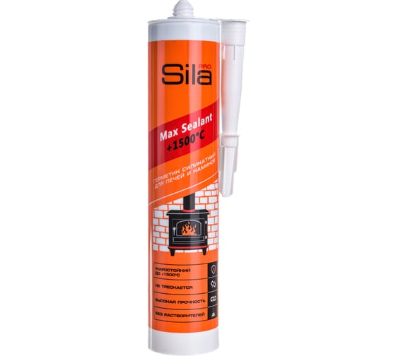 Герметик для печей Sila PRO Max Sealant +1500, 280 мл SSP15280