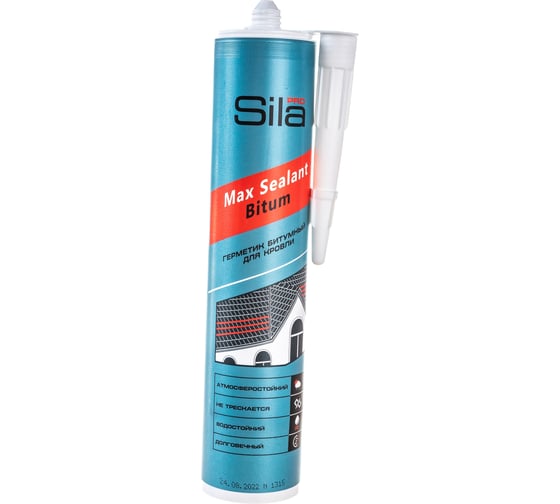 Битумный герметик для крыши Sila PRO Max Sealant, Bitum, 280 мл SSBBR280