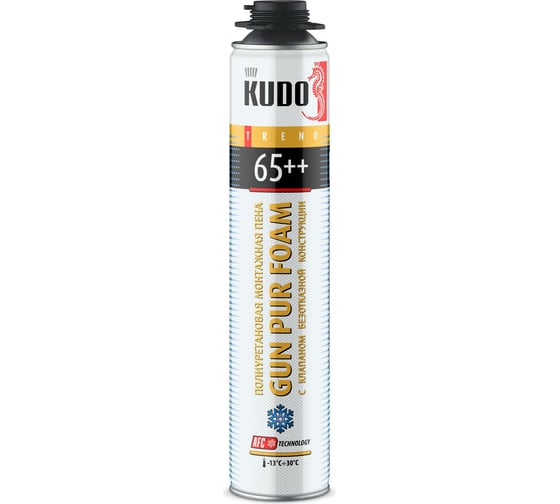 Монтажная пена KUDO TREND 65++ полиуретановая зимняя 1000 мл KUPT10W65++ 1