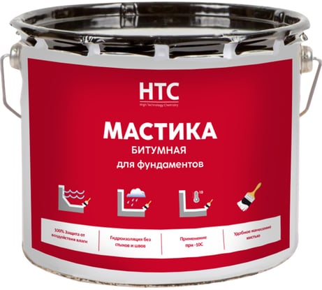 Мастика битумная для фундаментов CEMMIX НТС 3 кг 88903891