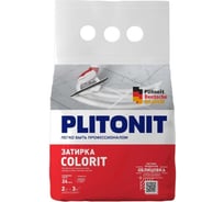 Затирка для швов PLITONIT COLORIT мокрый асфальт, 2 кг Н006090