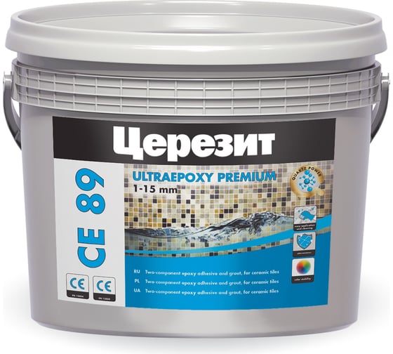 Эпоксидная затирка Церезит CE 89 2-х компонентная, №814 Quartz Кварц 2,5 кг 207428 2448773