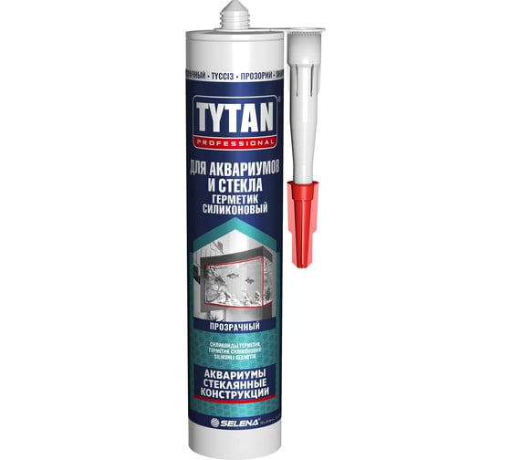 Герметик силиконовый для аквариумов и стекла TYTAN PROFESSIONAL прозрачный, 280 мл 251223 1