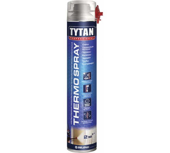 Теплоизоляция напыляемая TYTAN PROFESSIONAL THERMOSPRAY Профи 870 мл, полиуретан 272849