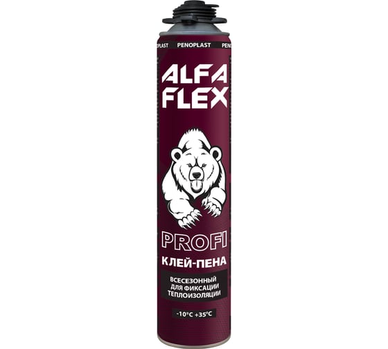 Клей-пена ALFAFLEX Profi пистолетная, всесезонная 756632 1